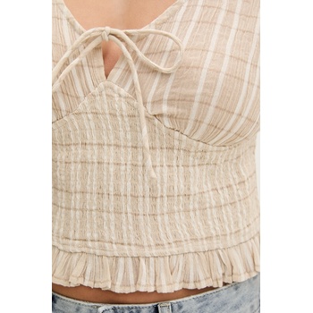 Rip Curl блуза с презрамки дамска от памук PARADISE CHECK TOP (076WSH)