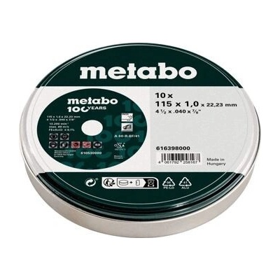 Metabo Řezné kotouče 115 x 1,0 x 22,23 mm 616398000 10 ks