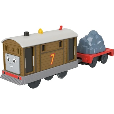 Fisher Price Motorizovaná lokomotiva Toby s vagónem HYN30