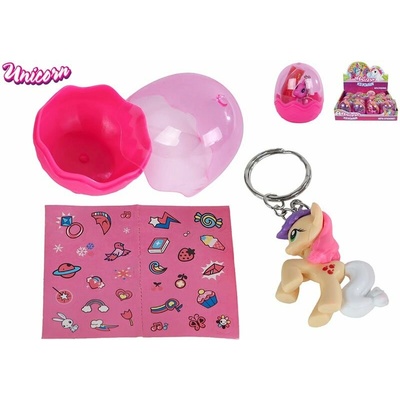 Unicorn jednorožec 5 cm vo vajíčku so samolepkami mix variantov či farieb