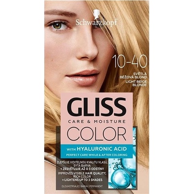Schwarzkopf Gliss Color 10 40 Svetlobéžová blond 60 ml