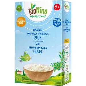 BioNino Био безмлечна каша ориз 200г