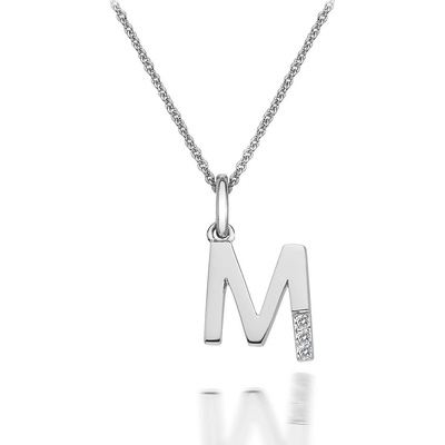 Hot Diamonds Strieborný prívesok Micro M Clasic DP413