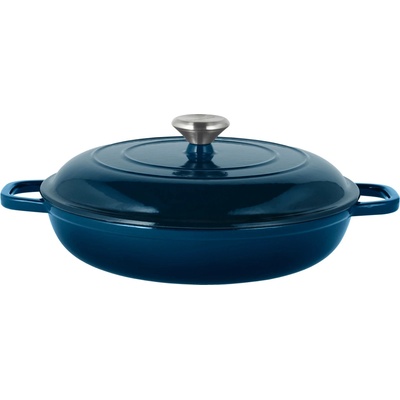 SILVERCREST Litinová servírovací pánev Premium, Ø 30 cm (tmavě modrá)