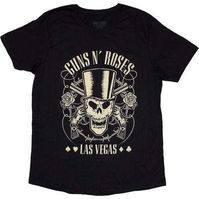 Guns N' Roses Top Hat, Skull & Pistols Las Vegas Black L Дамски Риза (GNRTS37LB03)
