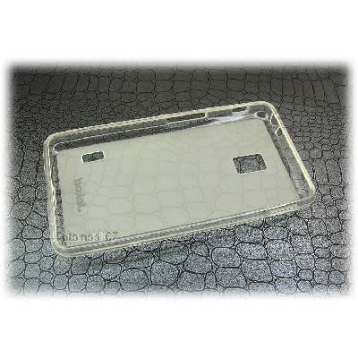 Silikonové pouzdro kryt JEKOD TPU + fólie White pro LG D505 Optimus F6