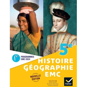 Histoire-Géographie-EMC 5e - Ed. 2024 - Livre élève (ISBN: 9782401108554)