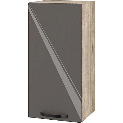 ИРИМ Горен кухненски шкаф Сити АРФ-Антрацит гланц-05-16 35 см