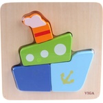 Viga Toys Детски пъзел Viga - Кораб, 4 части (50171) - ozone