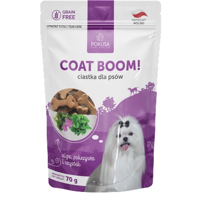 Pokusa for Health Кучешки бисквитки - красива козина и кожа - Coat Boom 70гр (PokusaForHealth)