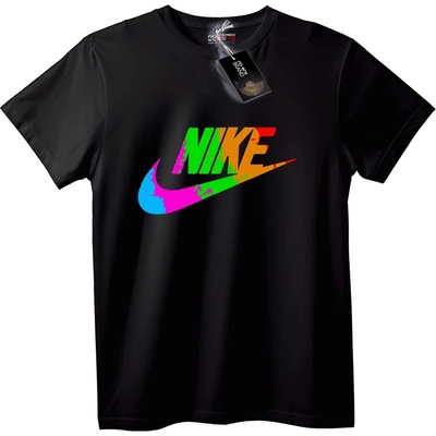 NOONEBRAND Тениска Nike Цветен Swoosh - S, Black