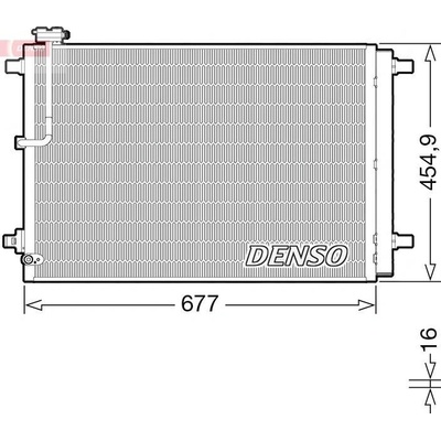 Kondenzátor, klimatizace DENSO DCN02046