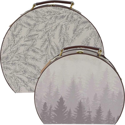 Home Styling Collection Sada dekorativních krabiček ve tvaru kufříků, 2 ks šedá – Sleviste.cz