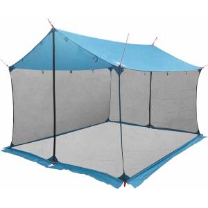vidaXL Палатка за къмпинг с мрежести стени 340 x 260 x 220 см Синьо (42028564) Палатка