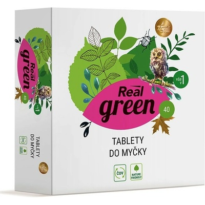 REAL GREEN tablety do umývačky riadu 40 ks