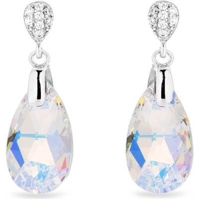 Spark stříbrné náušnice s krystaly Swarovski Elements měnivá kapka Dainty Drop KW610616AB AB