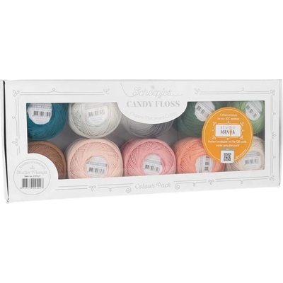 Příze Scheepjes Candy Floss sada bavlněných přízí 10 ks x 20 g Studio Manya