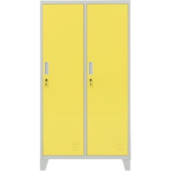 Carmen Метален шкаф Carmen CR-1604-2 JZ - Сив / жълт