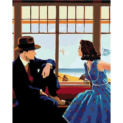 Zuty Za oknem je moře 40 x 50 cm vypnuté plátno na rám