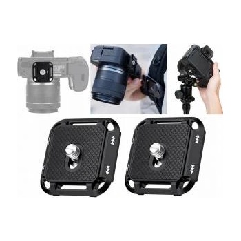JJC 2x Quick Release Plate Arca Swiss 1/4 + Peak Design V3 Camera Mount / Qr-pdk2