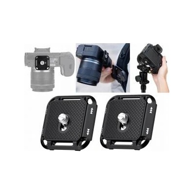 JJC 2x Quick Release Plate Arca Swiss 1/4 + Peak Design V3 Camera Mount / Qr-pdk2