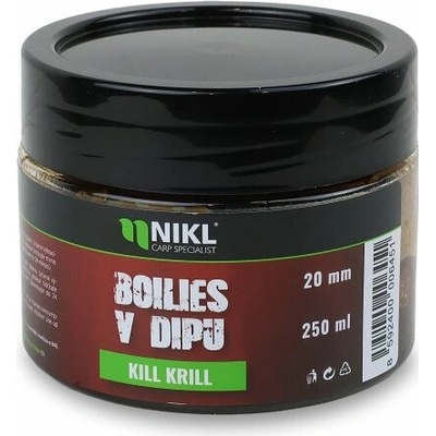 Nikl Boilies v dipu Kill Krill - 20mm, 250ml