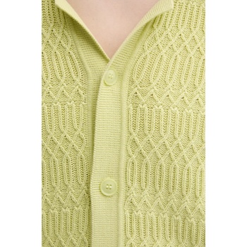 Samsøe Samsøe Памучна риза Samsoe Samsoe SARLO мъжка в зелено със стандартна кройка M25100008 (M25100008)