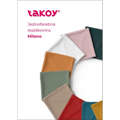Vzorkovník- Jednofarebná teplákovina Milano