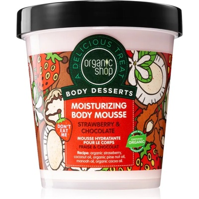 Organic Shop Body Desserts Strawberry & Chocolate пяна за тяло с хидратиращ ефект 450ml