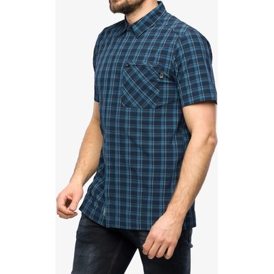 Royal Robbins Amp Lite Plaid košile krátký rukáv dp blue cloverdale pld