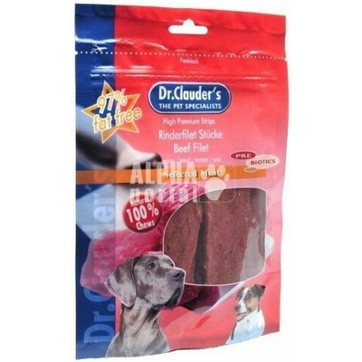 Dr Clauders Dog Maškrta Stripes Small Beef strips 80 g