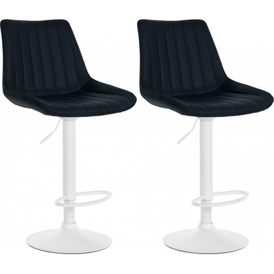 Design-Shop Toni koženka Čierna / biely rám 2 ks