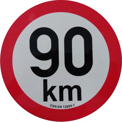 Omezení rychlosti 90 km retroreflexní pr. 200 mm
