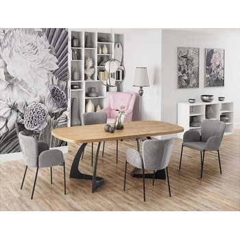 Halmar Разтегателна маса veldon натурален дъб / черно