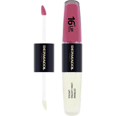 Dermacol 16H Lip Colour dlouhotrvající rtěnka a lesk na rty 06 Merry Berry 2 x 4 ml