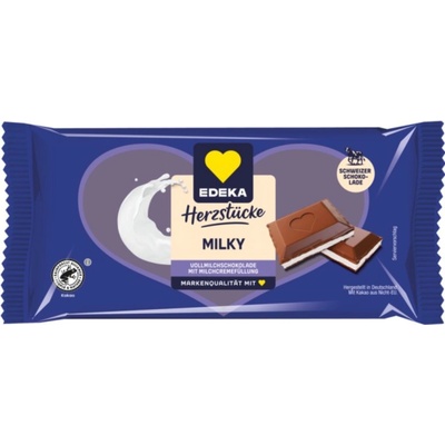 Edeka Milky mléčná s mléčnou krémovou náplní 90 g