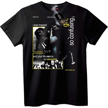 NOONEBRAND Тениска So Confusing BRAT Лято 2024 - XS, Black