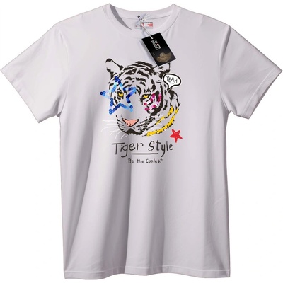 NOONEBRAND Тениска Тигров Стил Бъди Найкул - S, Black