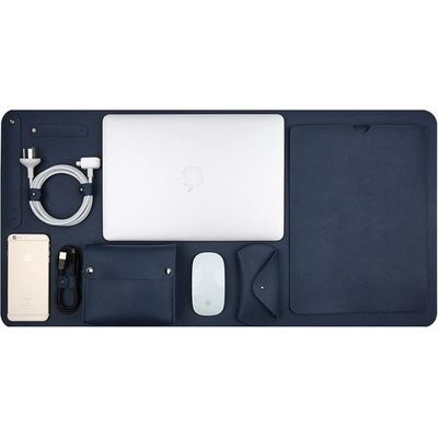 Innocent Luxusná PU kožená súprava 5 v 1 pre MacBook Pro Retina 15" - námornícka modrá