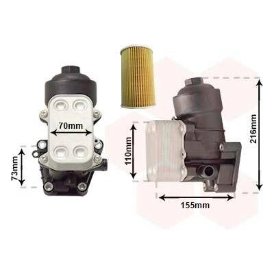 Olejový chladič pro motorový olej VAN WEZEL 58013721
