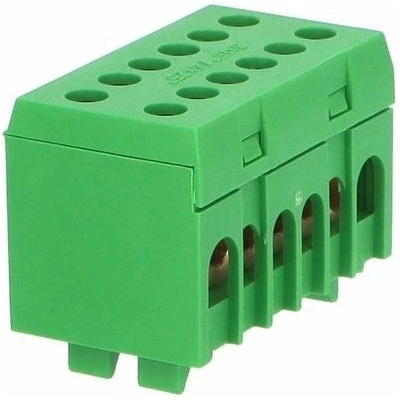 Eleman 1001201 8+4 PE (8x16mm2,4x25mm2) rozbočovací blok, dvouřadý na DIN lištu zelený max 130A/690V /2020240/ – Zboží Mobilmania