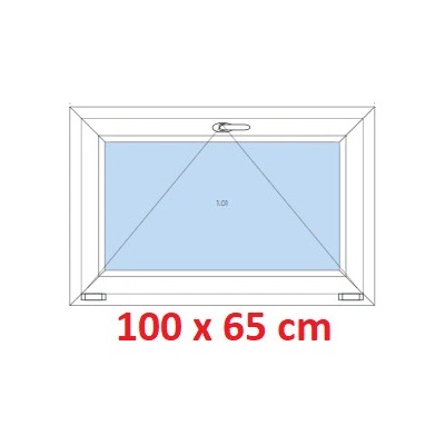 Soft Plastové okno 1000 x 650 mm sklopné Ořech