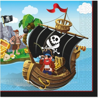 Procos Papierové servítky Piráti 33x33 cm