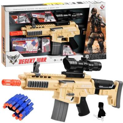 JOKO Dětská zbraň Desert War s pěnovými náboji 10 ks