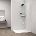 POLYSAN Esca - Душ стена Walk-In 60x210 см, Antidrop, прозрачно стъкло/бяло ES1060-03 (ES1060-03)