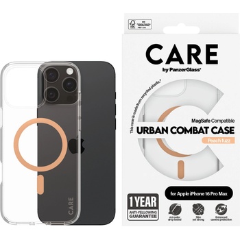 Panzer Калъф CARE - Urban Combat Peachy MagSafe, iPhone 16 Pro Max, прозрачен (5715685004421)