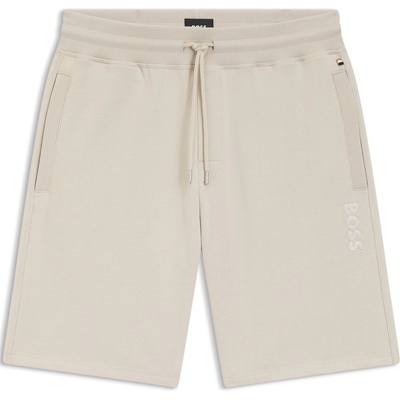 Boss Поларени къси панталони Boss Mens BOSS Fleece Jogger Shorts with Logo Detail - Light Grey 075