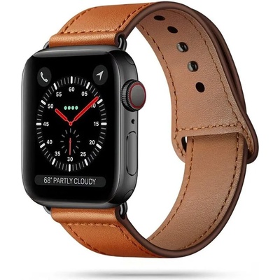 Tech-Protect Кожена каишка за Apple Watch 4/5/6/7/8/9/SE/Ultra (44/45/49 mm) от Tech-Protect Leatherfit - кафява (795787713716)