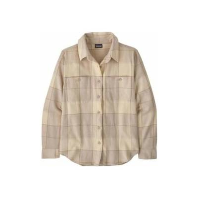 Patagonia FJORD FLANNEL SHIRT Women Snow Owl: Rutabaga White béžová