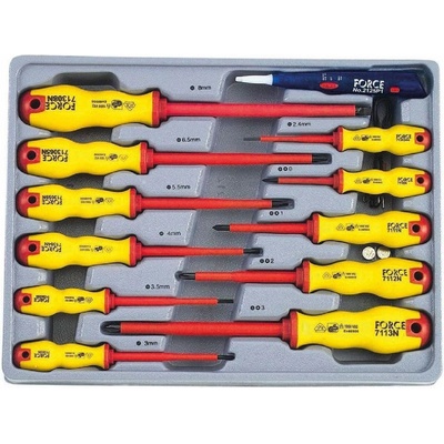FORCE Комплект изолирани отвертки Force JN78495 - 1000 V, 12 бр (JN78495)